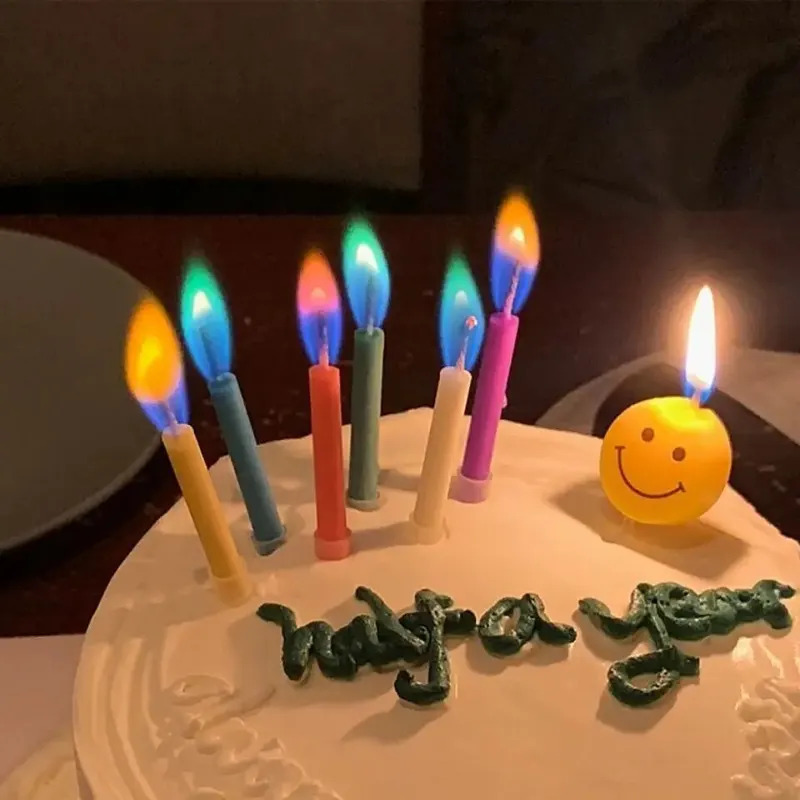 Candle Supplies Bulk - 다양한 색상의 다채로운 불꽃 양초, 5/12