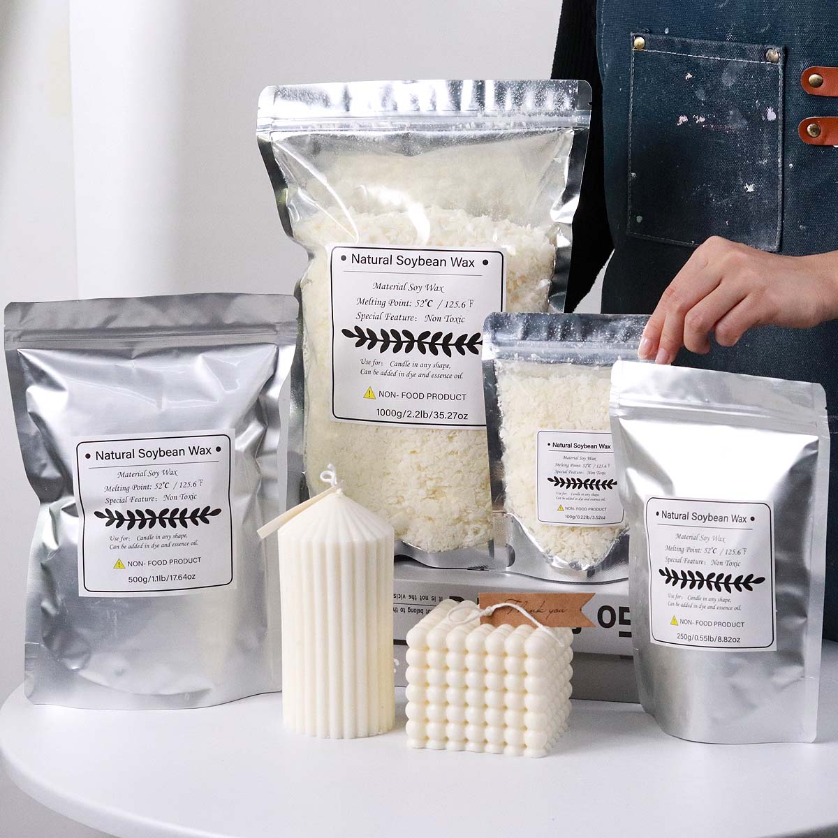500g/1kg 천연 소이 왁스 플레이크 DIY 양초  - Candle Supplies Bulk 리뷰 및 가격