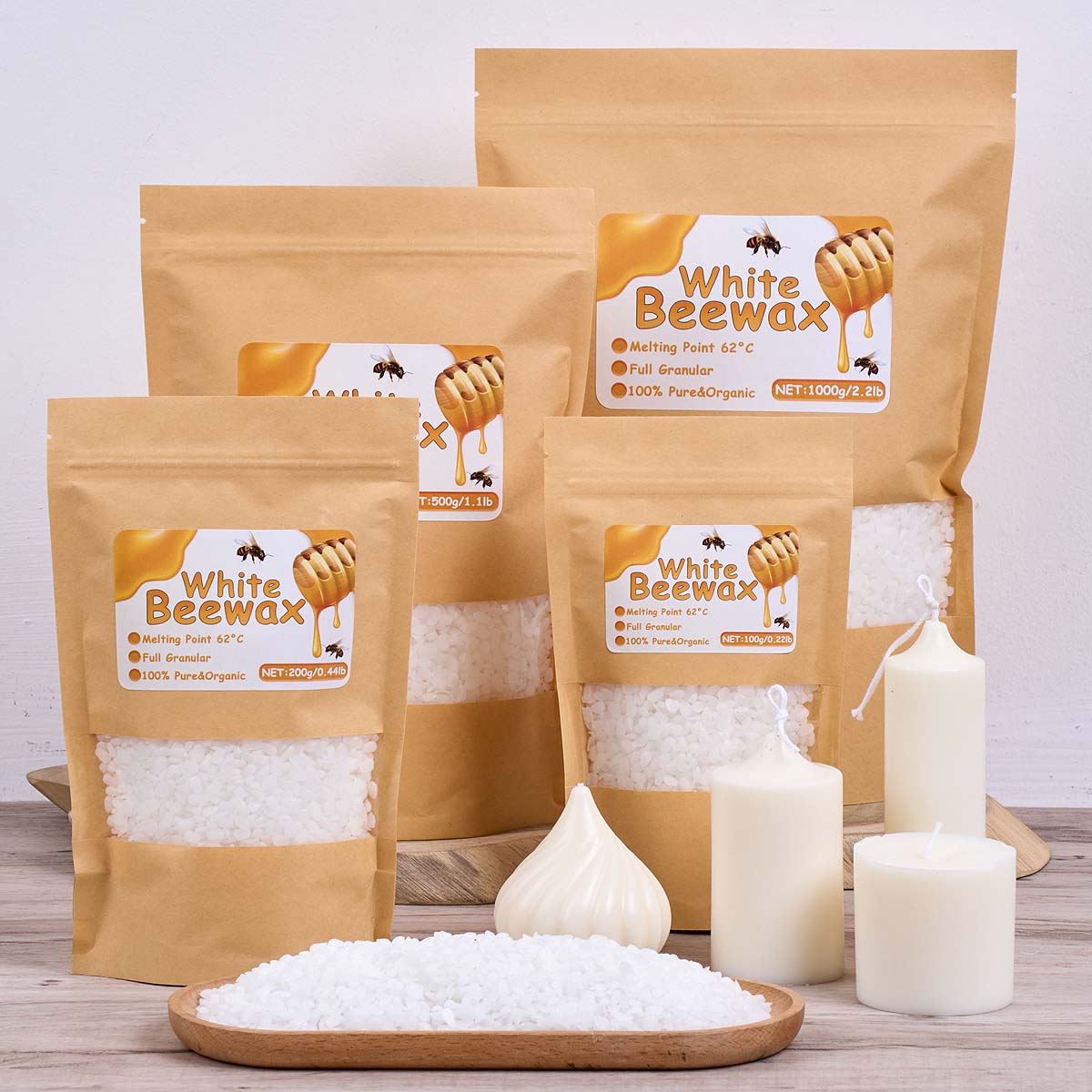 1000g 흰색 밀랍 DIY 양초 만들기 Meteria - Candle Supplies Bulk 리뷰 및 가격