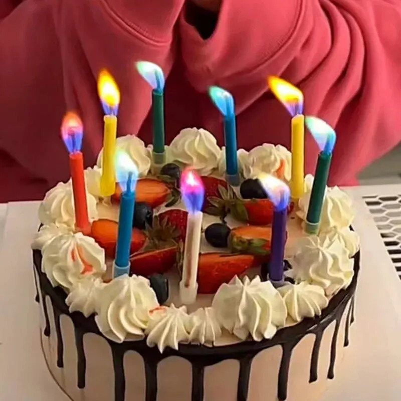 다양한 색상의 다채로운 불꽃 양초, 5/12 팩, 생일 - Candle Supplies Bulk 리뷰 및 가격