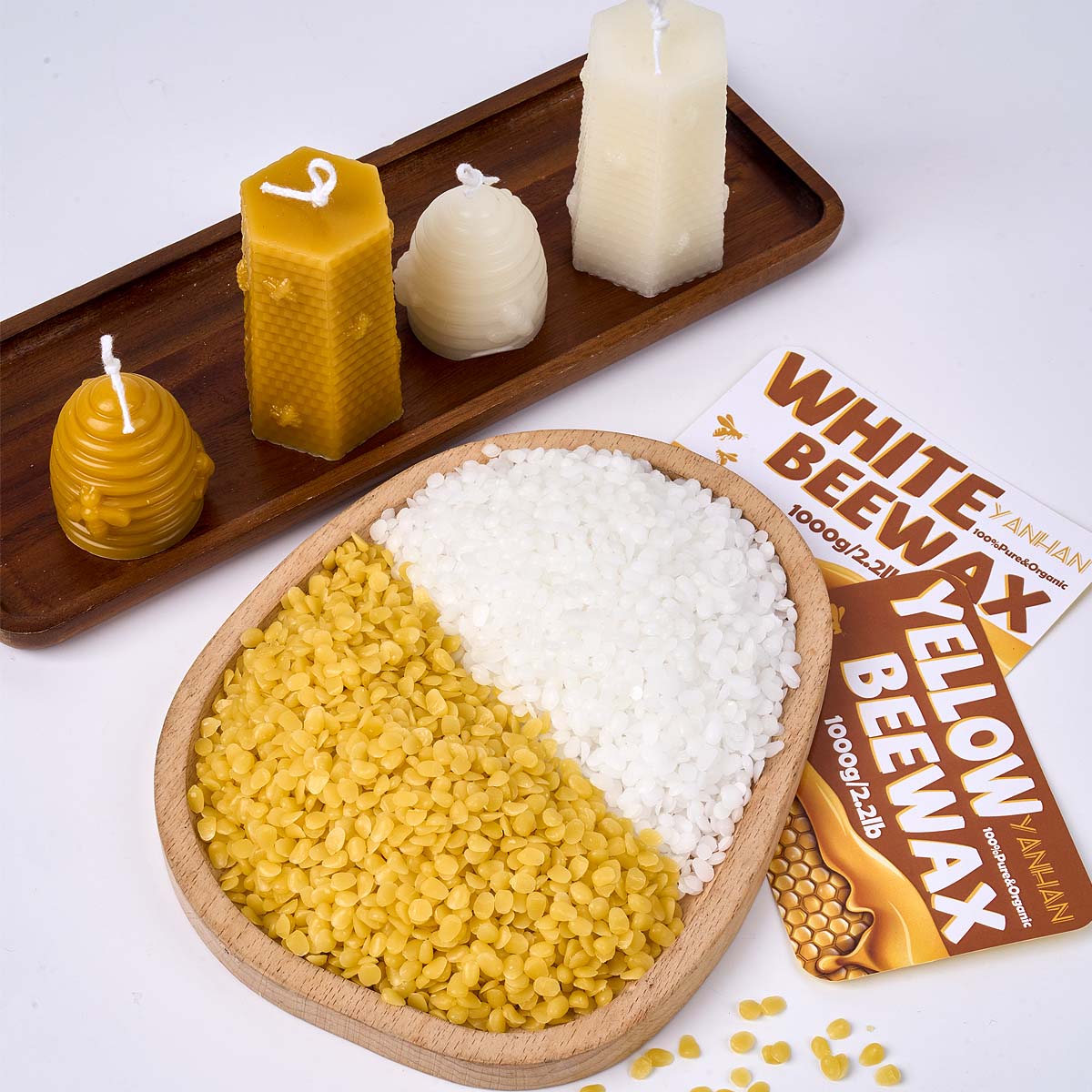 1000g 순수 천연 세분화 된 흰색 노란색 밀랍 DI - Candle Supplies Bulk 리뷰 및 가격