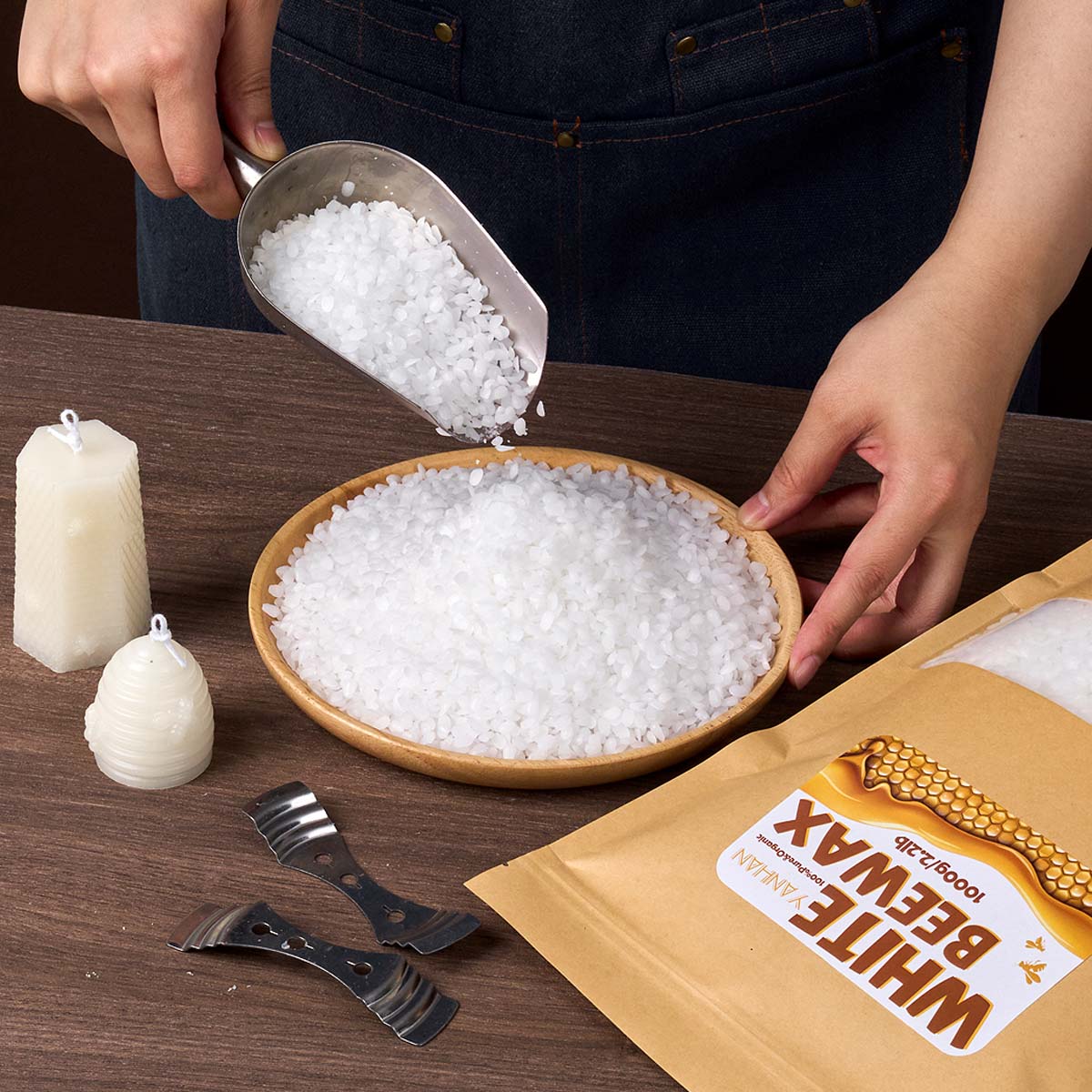 1000g 순수 천연 세분화 된 흰색 노란색 밀랍 DI - Candle Supplies Bulk 리뷰 및 가격