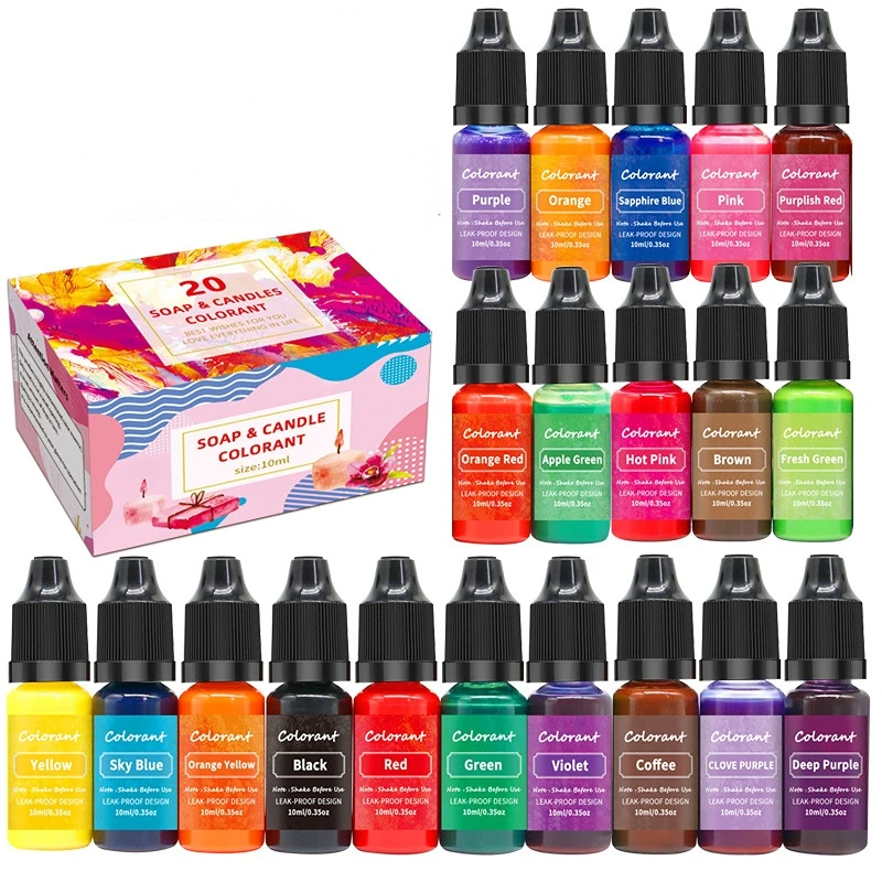 20 색상 고농도 수제 양초 비누 컬러 에센스 간장 왁 - Candle Supplies Bulk 리뷰 및 가격