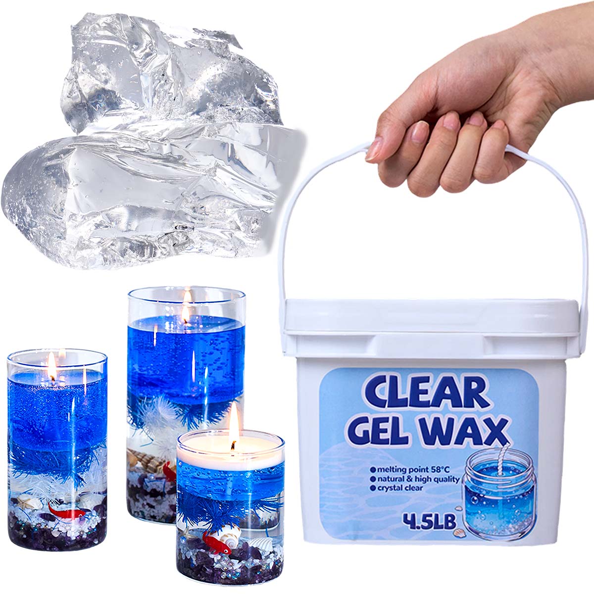 4.5LB 대용량 투명 젤리 왁스 키트 DIY 향초 만 - Candle Supplies Bulk 리뷰 및 가격